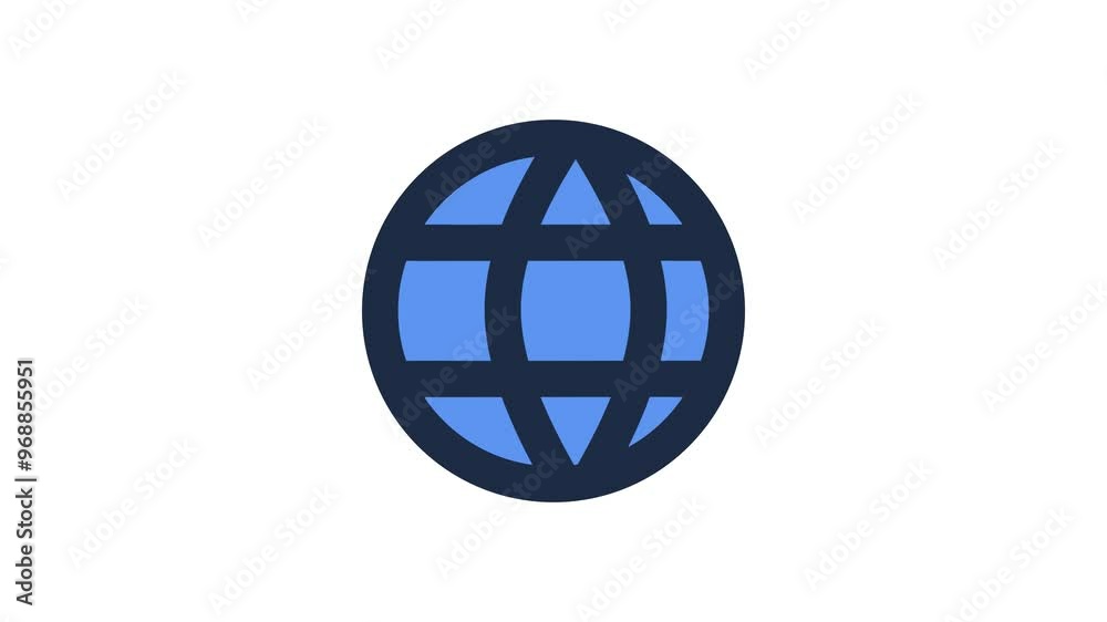 Globe planet earth icon, looping animation, isolated on White background, transparent background. 4K resolution Globe planet earth icon, looping animation, isolated on White background, transparent background. 4K resolution