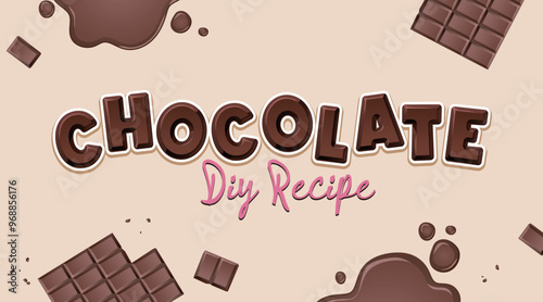 Chocolate DIY Recipe Illustration banner design
