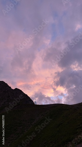 sunset in the mountains