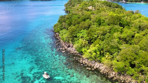 Bird's-Eye View of a Charming Island with Stunning Vistas