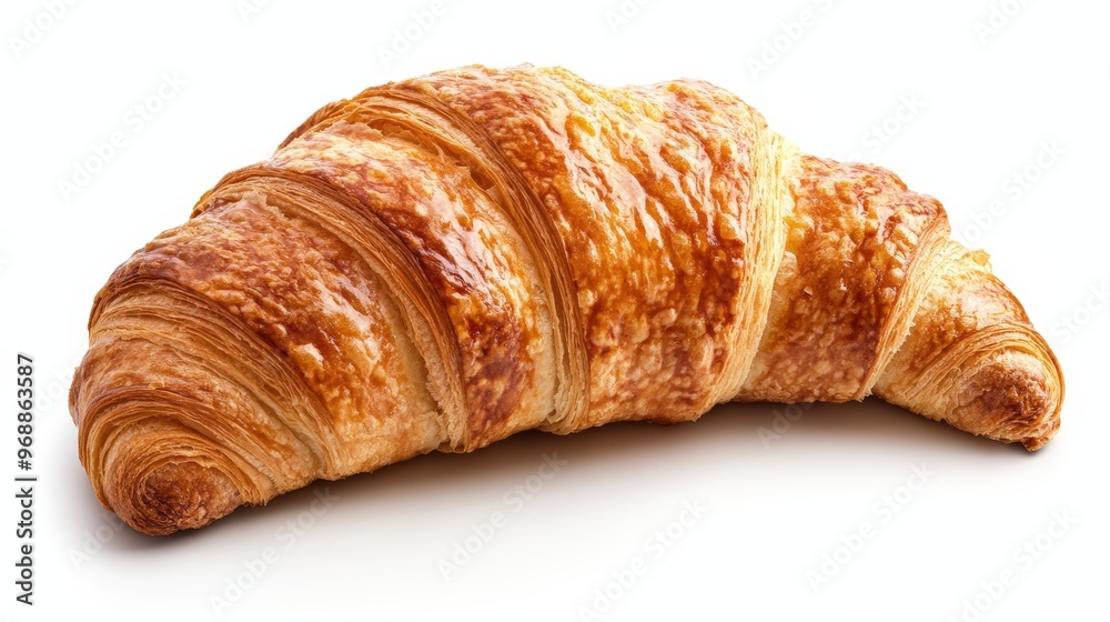 Croissant isolated stock photo on white background Croissant isolated stock photo on white background