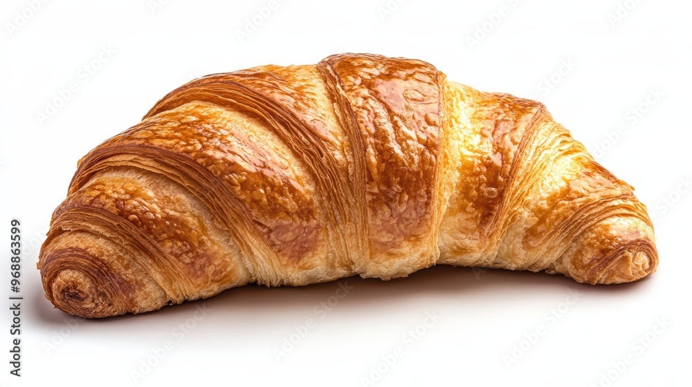 Croissant isolated stock photo on white background Croissant isolated stock photo on white background