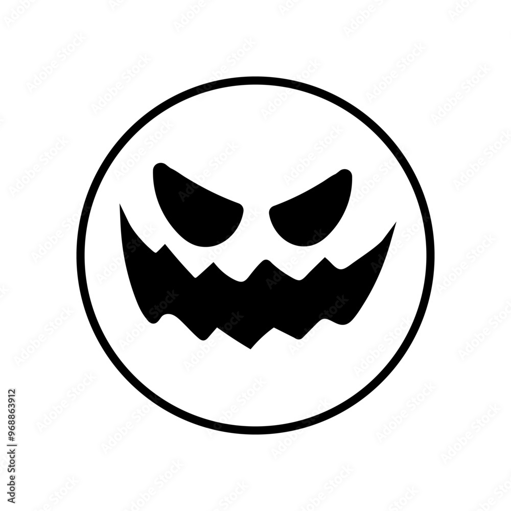 Halloween face icon vector. Scary face illustration sign. Funny Face symbol. Pumpkin face logo. Halloween face icon vector. Scary face illustration sign. Funny Face symbol. Pumpkin face logo.
