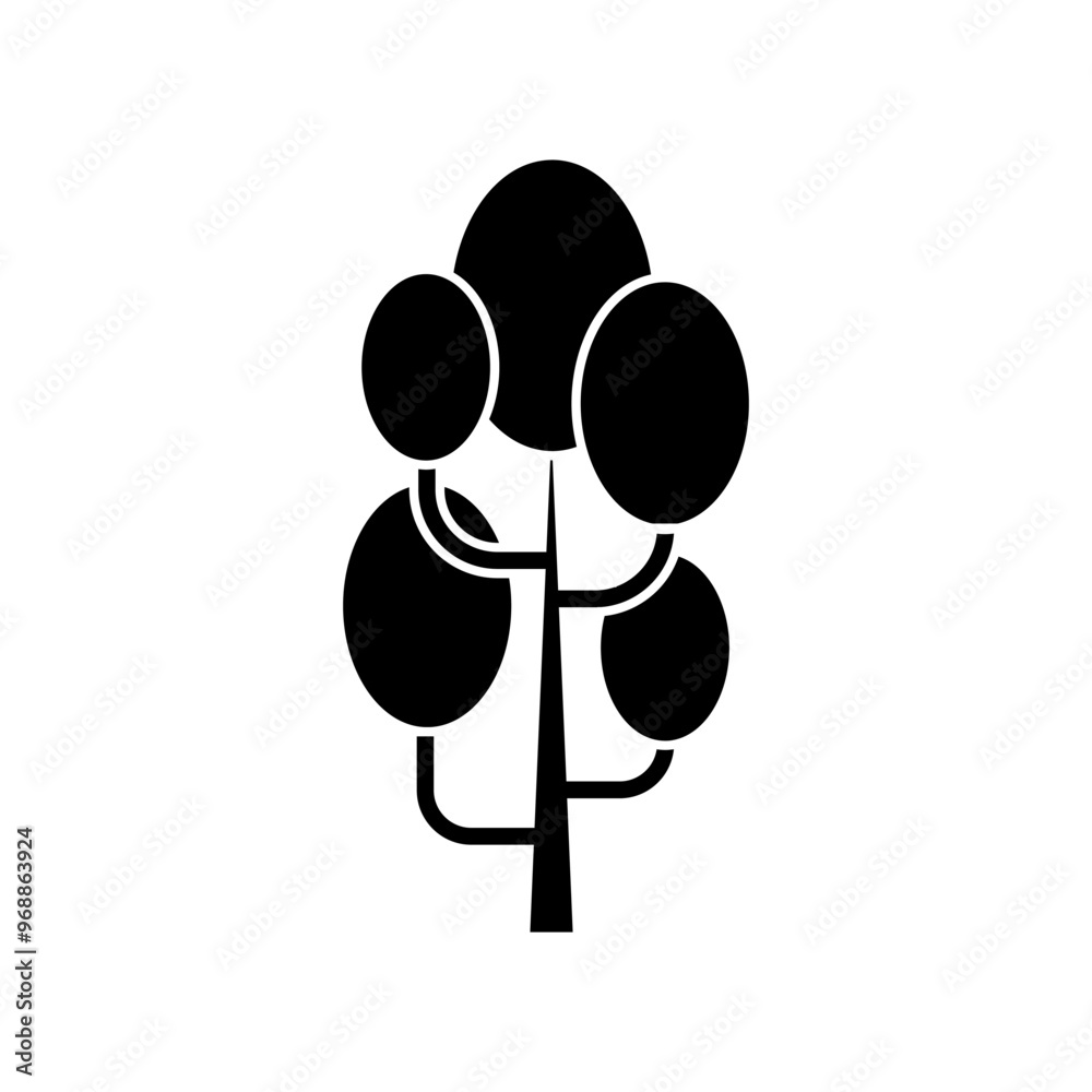 Tree icon vector. Plant illustration sign. Garden symbol or logo.