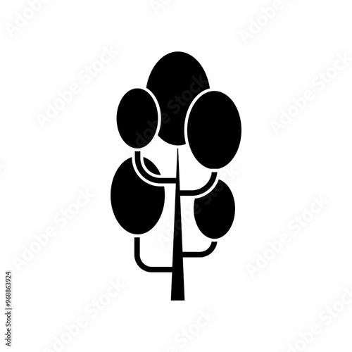 Tree icon vector. Plant illustration sign. Garden symbol or logo.