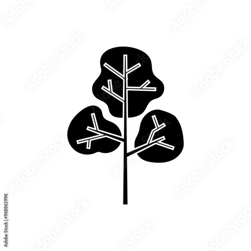 Tree icon vector. Plant illustration sign. Garden symbol or logo.