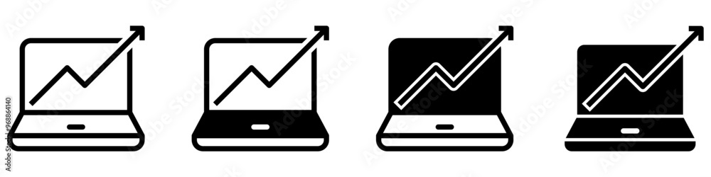 Chart icon vector set. analysis illustration sign collection. analytics symbol or logo.