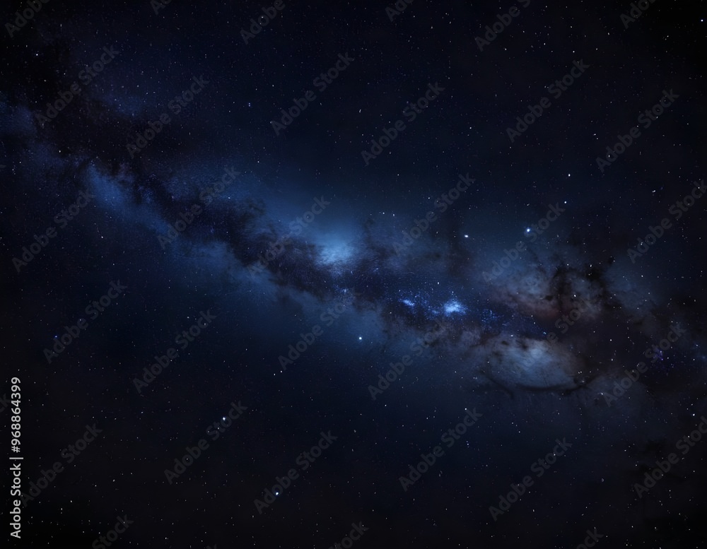 A clear night sky filled with shimmering stars over a dark blue atmospheric backdrop A clear night sky filled with shimmering stars over a dark blue atmospheric backdrop