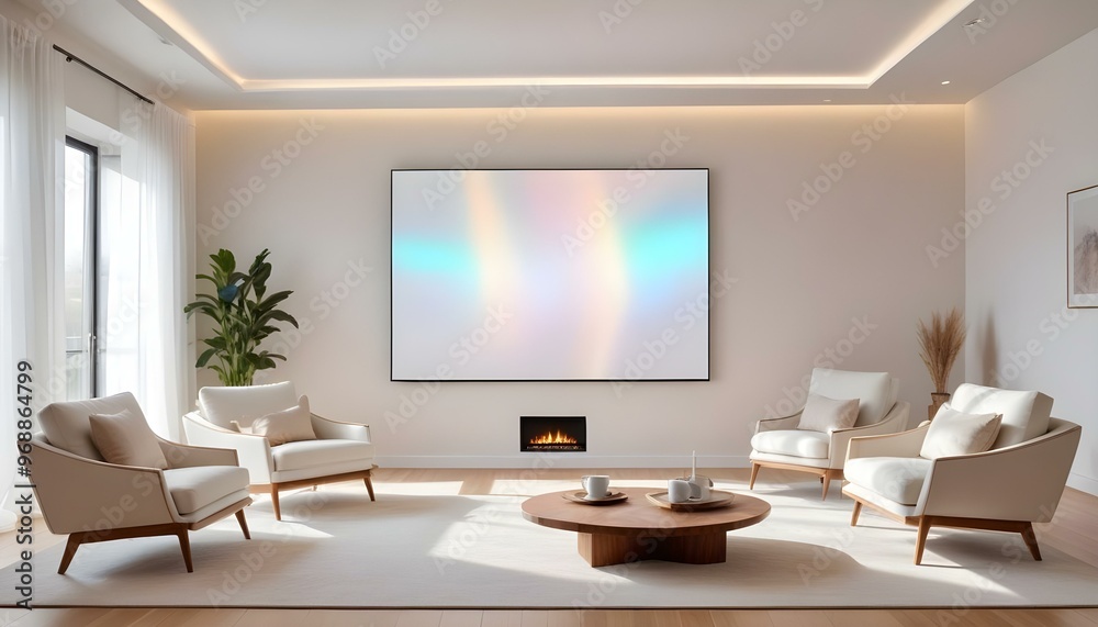 Photo modern style interior room 3d illustration Interior,Kitchen,Washrooms frame living room with colorful white sofa,led with blank frame Photo modern style interior room 3d illustration Interior,Kitchen,Washrooms frame living room with colorful white sofa,led with blank frame