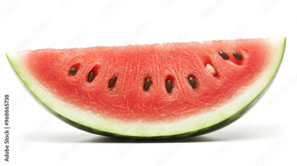 A Slice of Watermelon with Visible Seeds A Slice of Watermelon with Visible Seeds