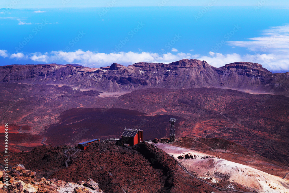 Panorama of caldera in Teide National Park, Tenerife, Canary Islands, Spain.