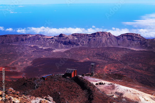 Obraz na płótnie Panorama of caldera in Teide National Park, Tenerife, Canary Islands, Spain. w salonie