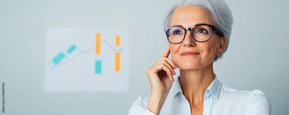 Elderly woman strategizing a corporate pivot, adaptive and innovative Elderly woman strategizing a corporate pivot, adaptive and innovative