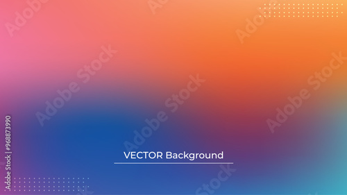Wallpaper Mural Smooth and blurry colorful gradient mesh background. Modern bright rainbow colors. Easy editable soft colored vector banner template. Premium quality Torontodigital.ca