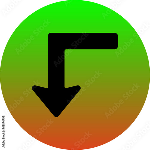 Turn Down Icon