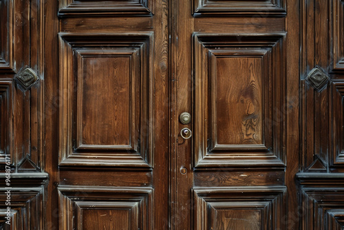 Classic door panel showcasing detailed woodwork and traditional craftsmanship.