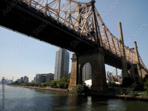 Ed Koch Queensboro Bridge connecting new york city manhattan to Roosvelt island and Queens photo