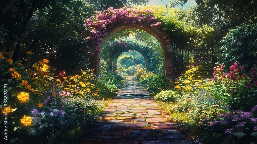 Obraz premium Cottage in the seasonal Woods