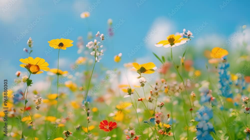 Colorful Wildflowers Blooming in a Meadow Colorful Wildflowers Blooming in a Meadow