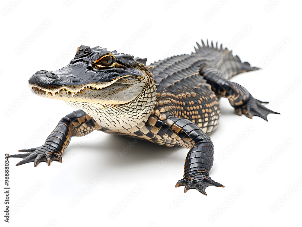 young alligator isolated on a white background young alligator isolated on a white background