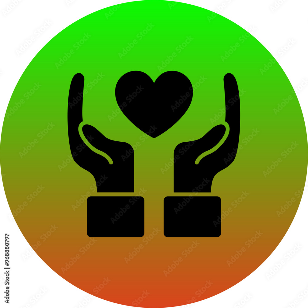 Hand With Heart Icon Hand With Heart Icon
