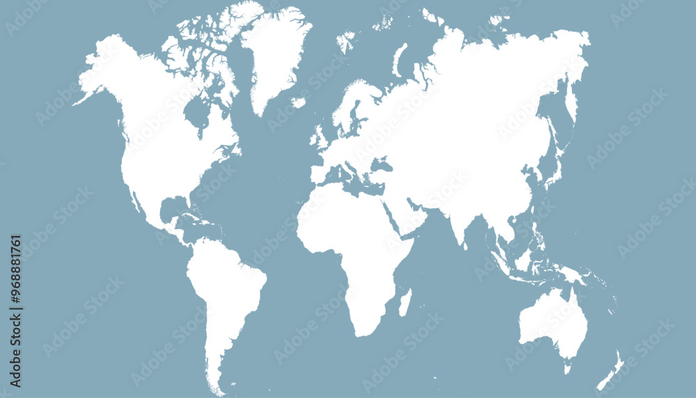 Fototapeta premium World map. Grey modern vector map. Silhouette map.