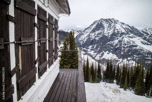 Mount Brown fire lookout and Mountain Goat, Trail start at Lake mcdonald lodge, Glacier national park, Montana, USA