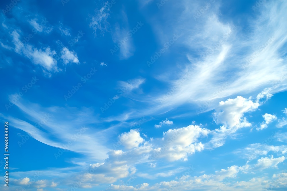 Beautiful sunny sky with cloud. Generative AI. Beautiful sunny sky with cloud. Generative AI.