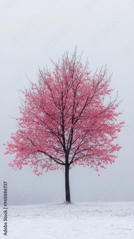A cherry blossom tree set against a soft background, highlighting its natural beauty in a clean, minimalist composition. A cherry blossom tree set against a soft background, highlighting its natural beauty in a clean, minimalist composition.