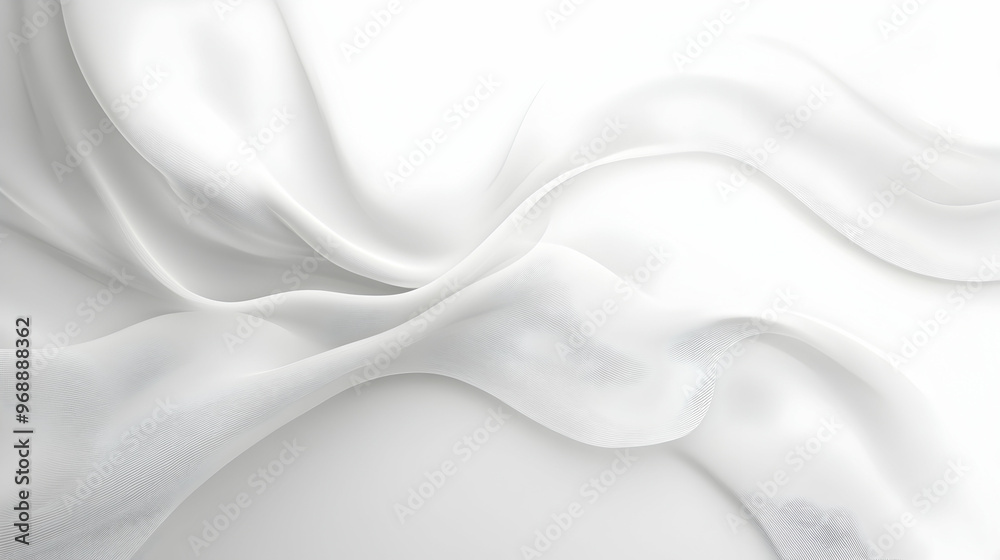 Obraz premium Minimalistic abstract white background with smooth lines