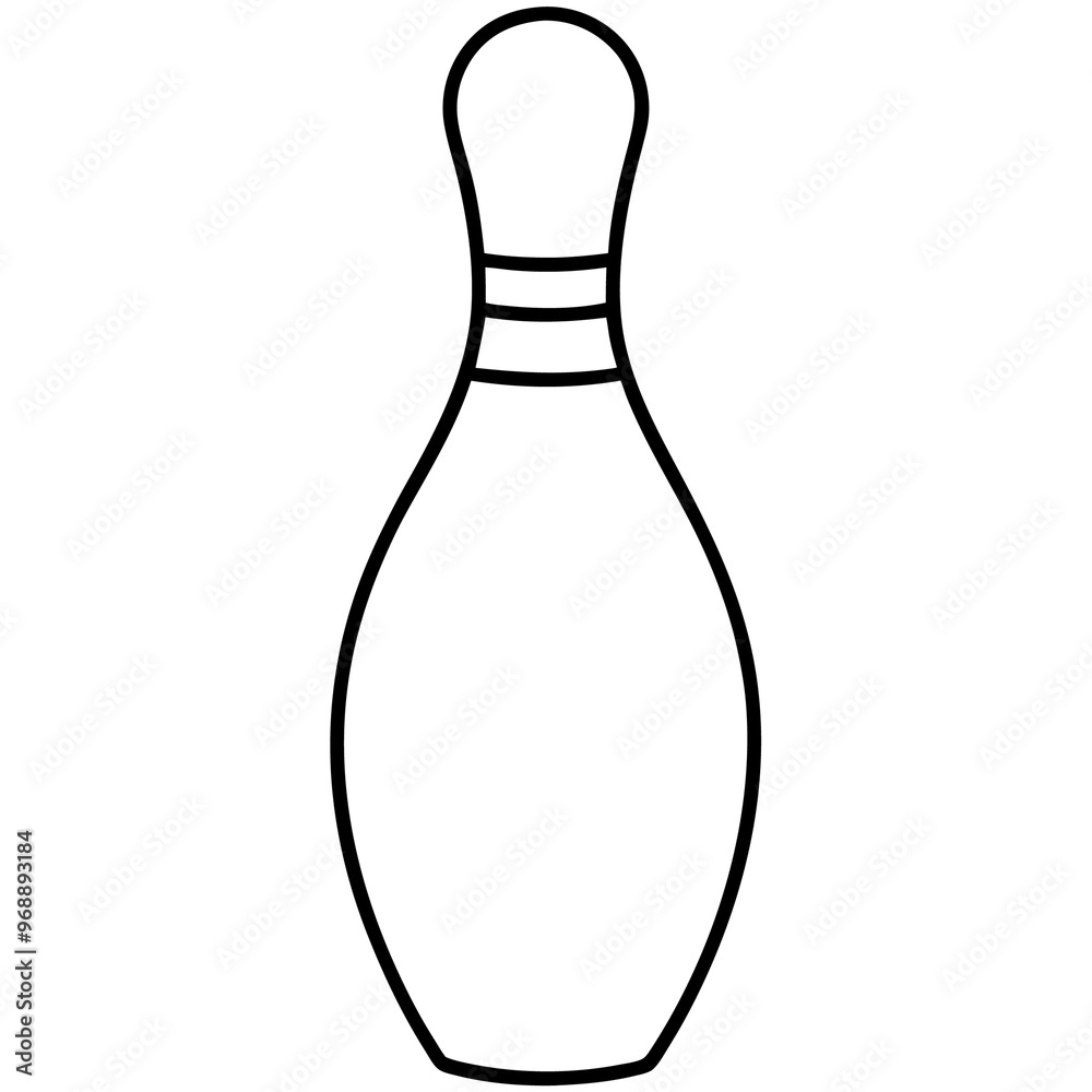 bowling pin outline coloring book page line art drawing bowling pin outline coloring book page line art drawing
