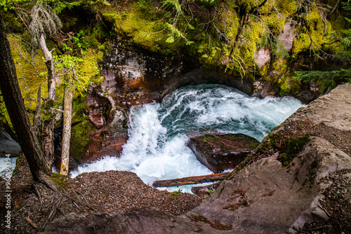 Avalanche Lake at Glacier national park, Montana, USA. photo