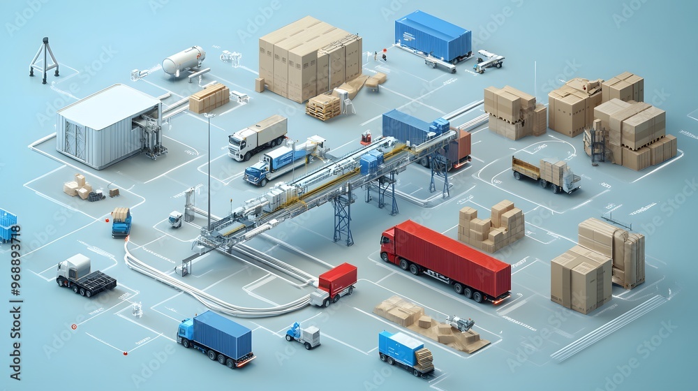 27. A detailed logistics flowchart showing the supply chain process 27. A detailed logistics flowchart showing the supply chain process
