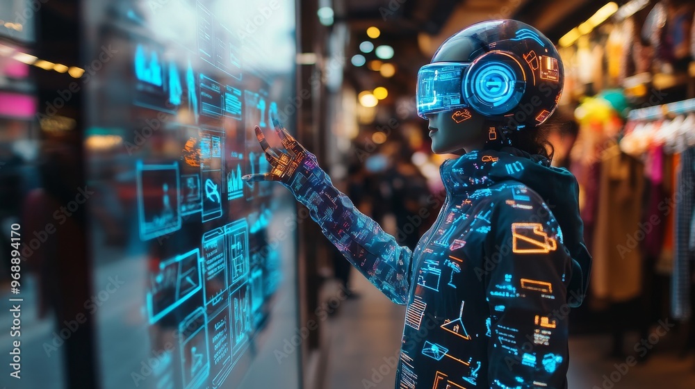 AI-powered virtual shopping assistants offering style advice in real-time: Personal shopping bots guiding users through fashion choices based on their preferences. AI-powered virtual shopping assistants offering style advice in real-time: Personal shopping bots guiding users through fashion choices based on their preferences.