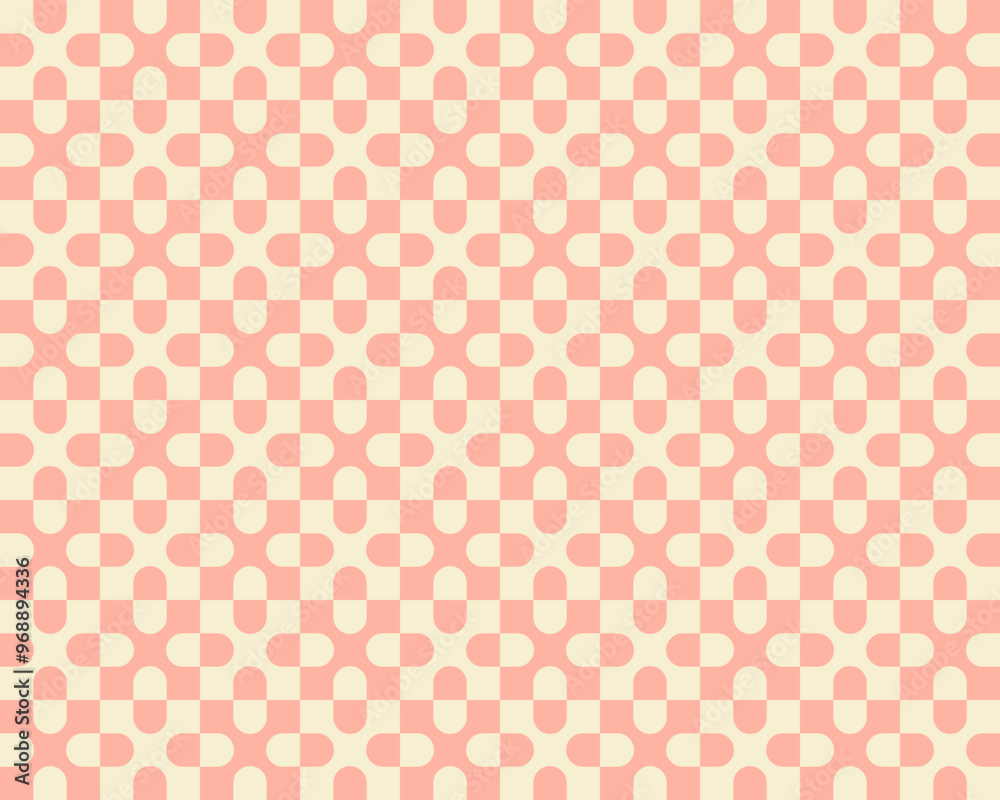 50s Mid Century Modern Atomic Age Seamless Pattern in pink colors 50s Mid Century Modern Atomic Age Seamless Pattern in pink colors