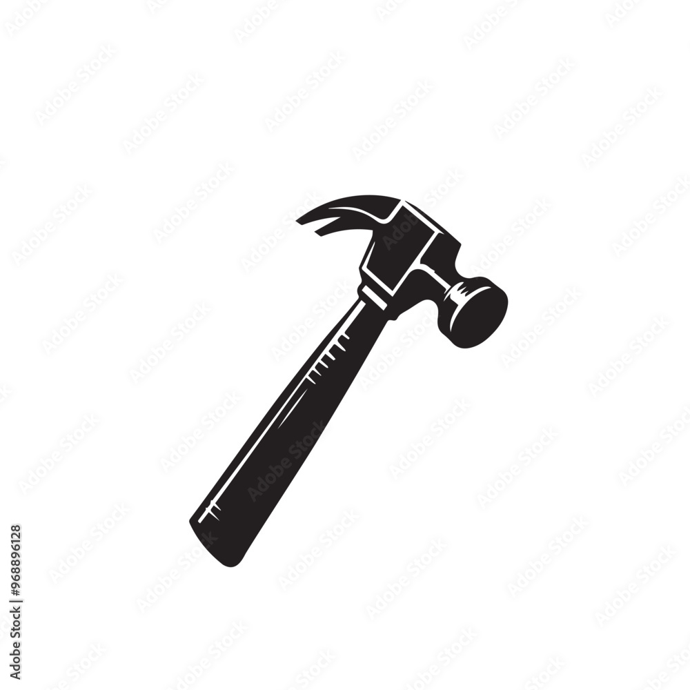 Hammer silhouette. Hammer logo, icon vector design black and white. Hammer silhouette. Hammer logo, icon vector design black and white.