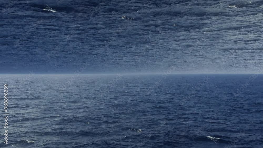 Monochrome imaginary water world with beam of light opening on the horizon Monochrome imaginary water world with beam of light opening on the horizon
