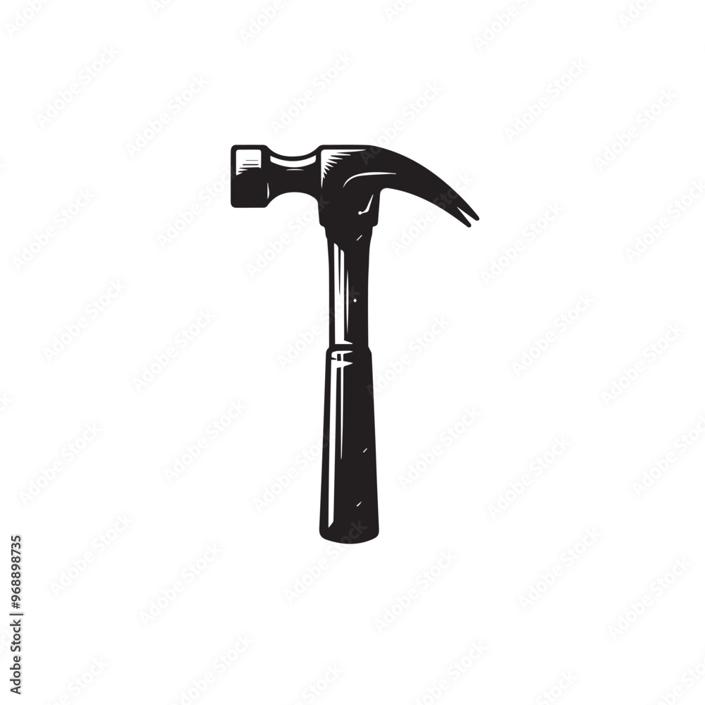 Hammer silhouette. Hammer logo, icon vector design black and white. Hammer silhouette. Hammer logo, icon vector design black and white.
