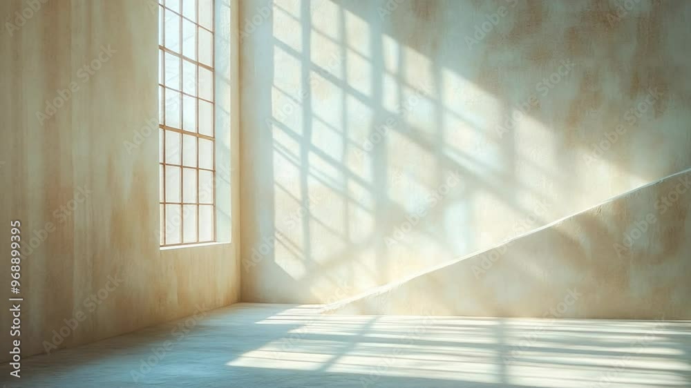 Sunlight shining through a window in an empty room Sunlight shining through a window in an empty room
