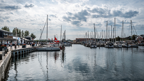 Snaptun smaolol harbor harbour in Snaptun at the east coast in Jutoland mainoland, Denmark photo