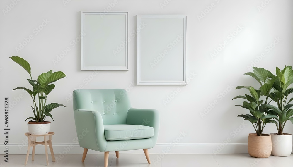 Photo modern style interior room 3d illustration Interior frame living room with colorful white sofa Photo modern style interior room 3d illustration Interior frame living room with colorful white sofa