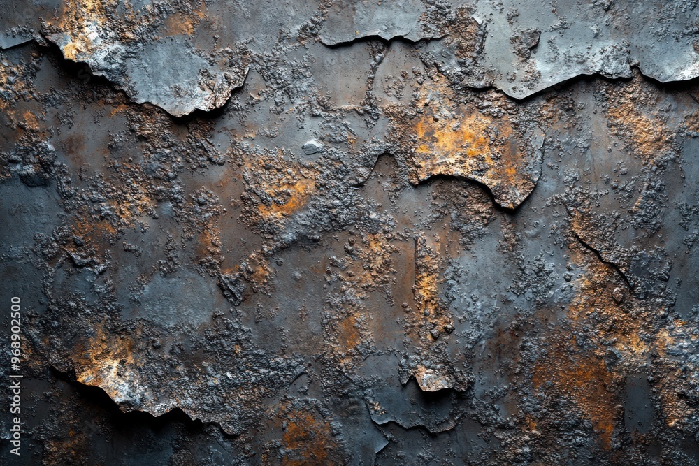 Weathered Metal Surface with Cracked Paint and Rust Weathered Metal Surface with Cracked Paint and Rust