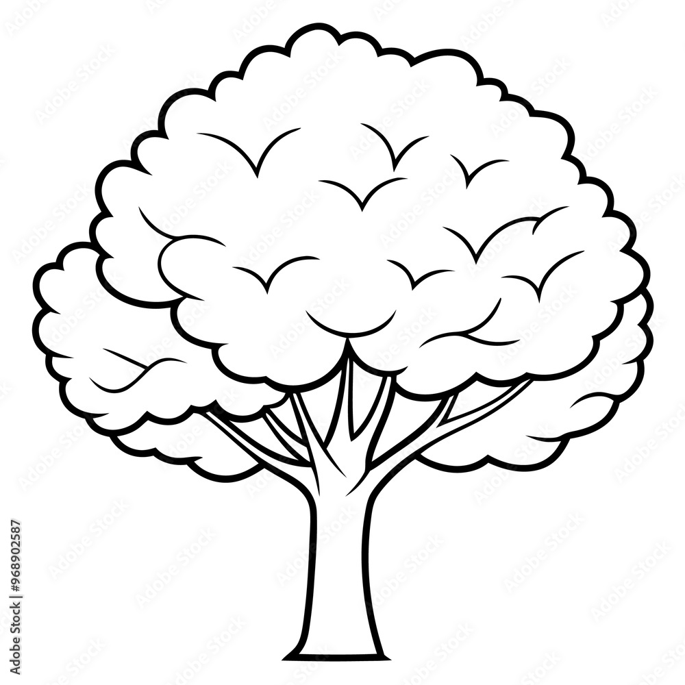 cape chestnut tree outline coloring book page line art drawing cape chestnut tree outline coloring book page line art drawing