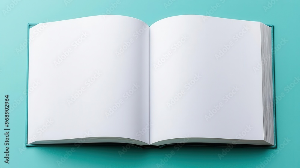 Open book mockup with a customizable spread showing a text layout, Book mockup, page design, professional layout