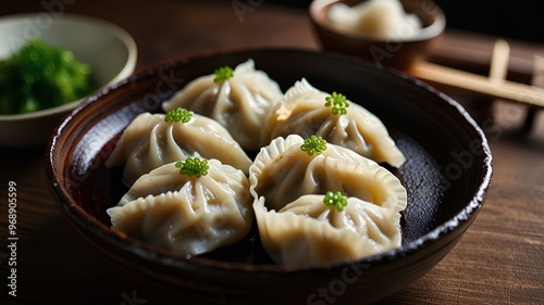 Japanese traditional food Mitarai dumplings. photo