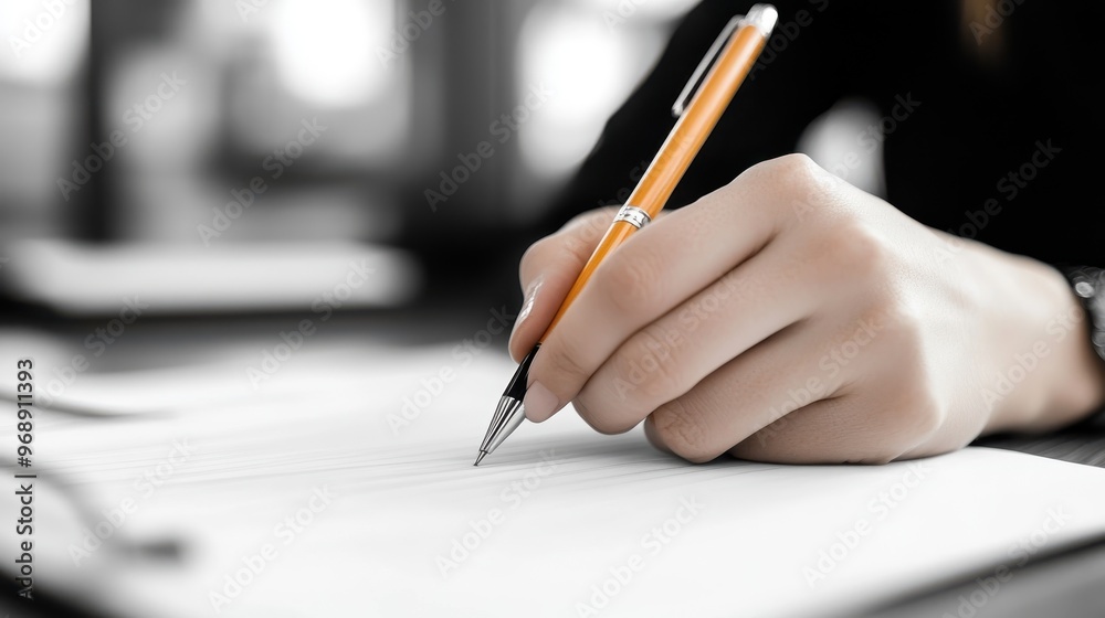 A close-up shot of a person holding a pen and writing on a notebook or paper, emphasizing the art of handwriting and the importance of jotting down thoughts and ideas. A close-up shot of a person holding a pen and writing on a notebook or paper, emphasizing the art of handwriting and the importance of jotting down thoughts and ideas.