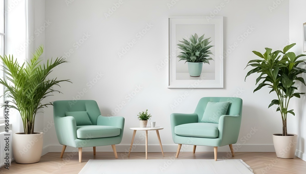 Photo modern style interior room 3d illustration Interior frame living room with colorful white sofa Photo modern style interior room 3d illustration Interior frame living room with colorful white sofa