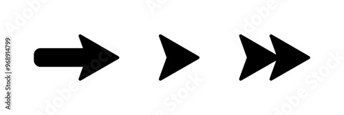 There are three distinct black arrows that are pointing in opposite directions, all vividly displayed against a stark white background