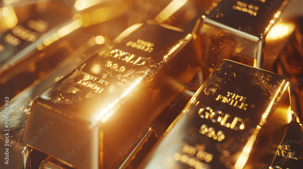 close up of gold bars on the table