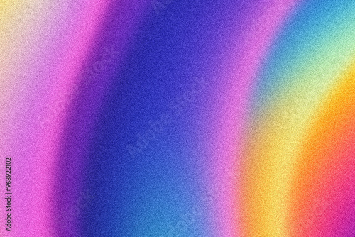 Abstract retro holographic rainbow blurred grainy gradient background texture